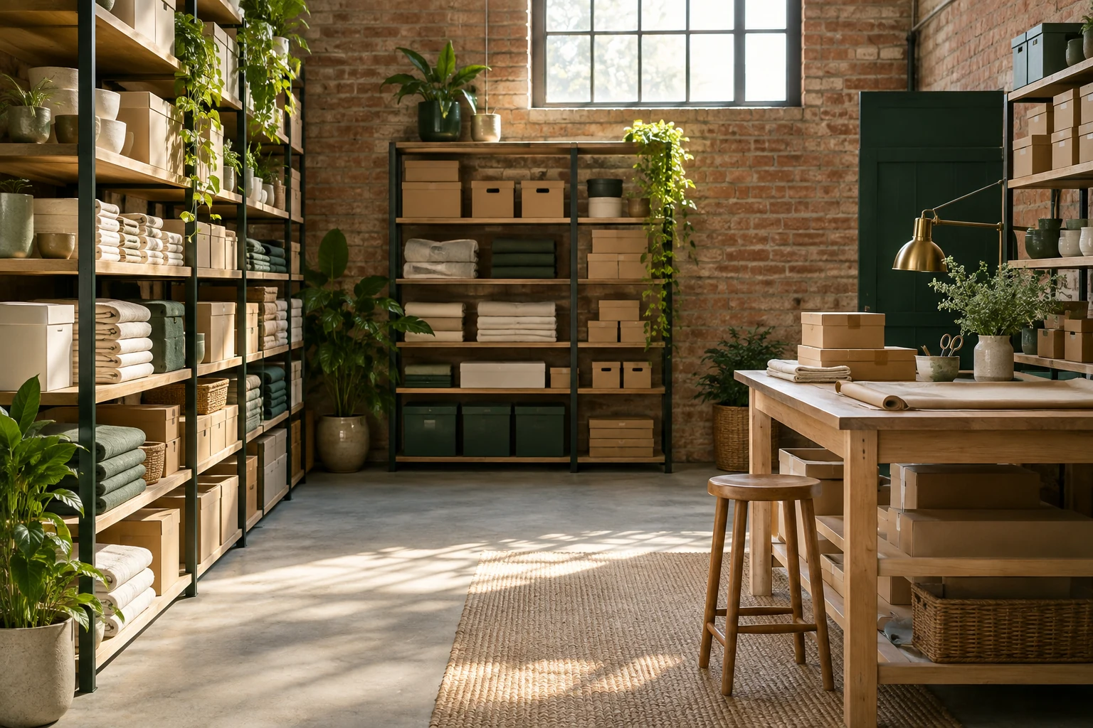 Illustrative storeroom for business stock