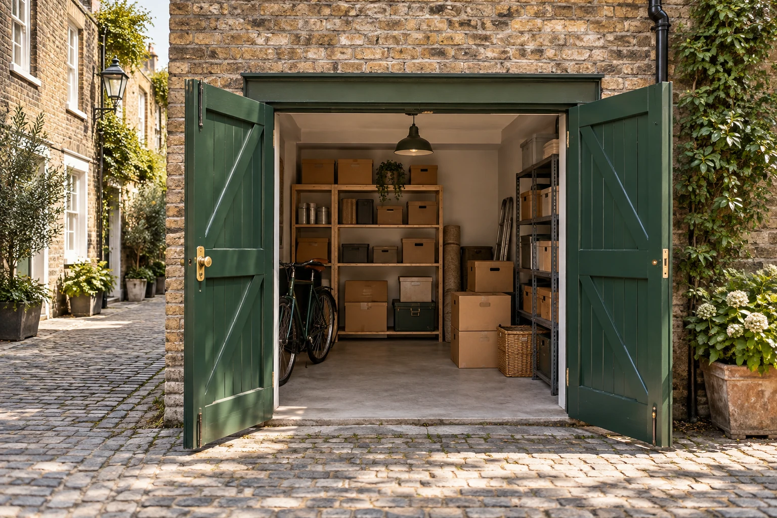 Illustrative garage for larger belongings